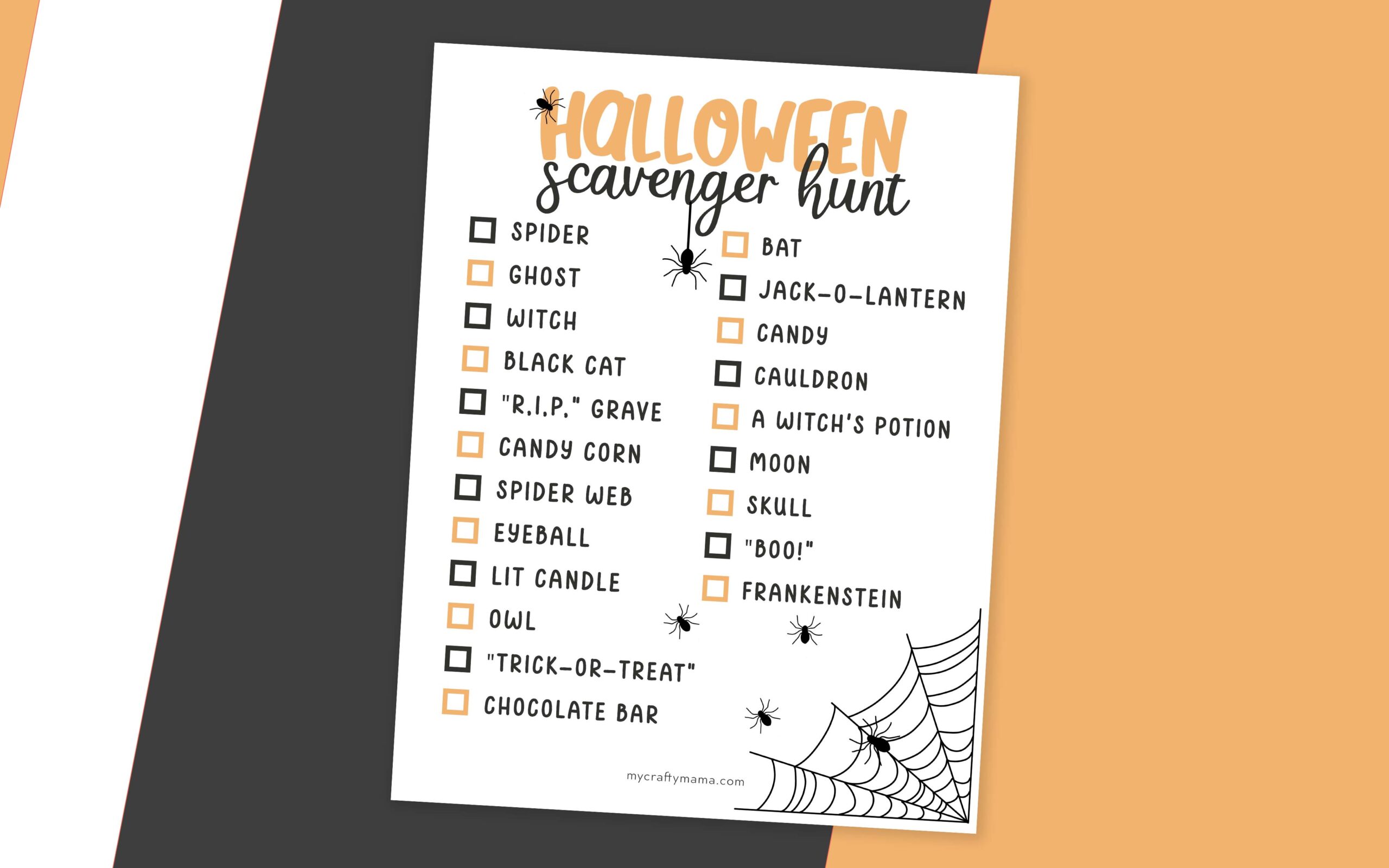 halloween scavenger hunt printable hero