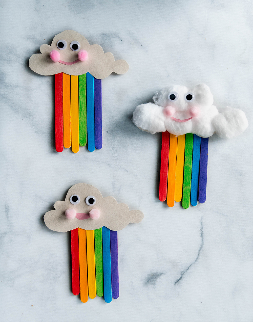 rainbow popsicle stick craft