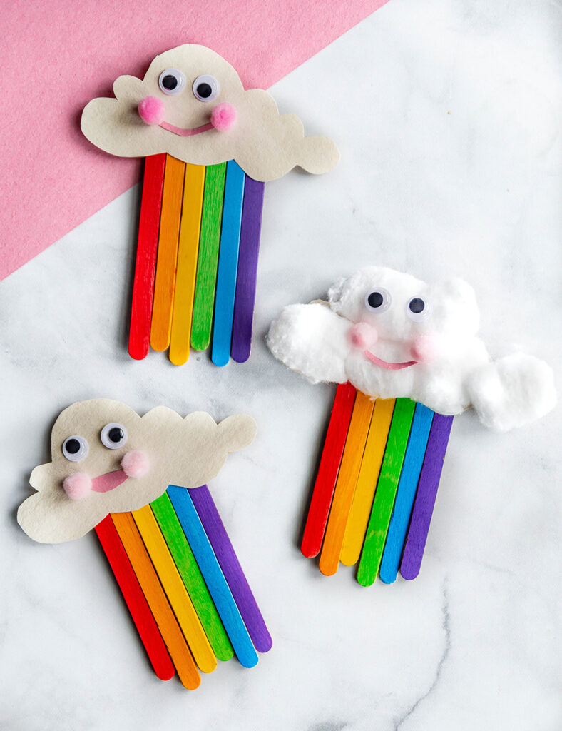 rainbow popsicle stick craft